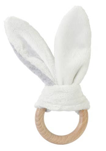 Newcastle Classics - Bunny Wooden Teether (Grey) by Happy Horse