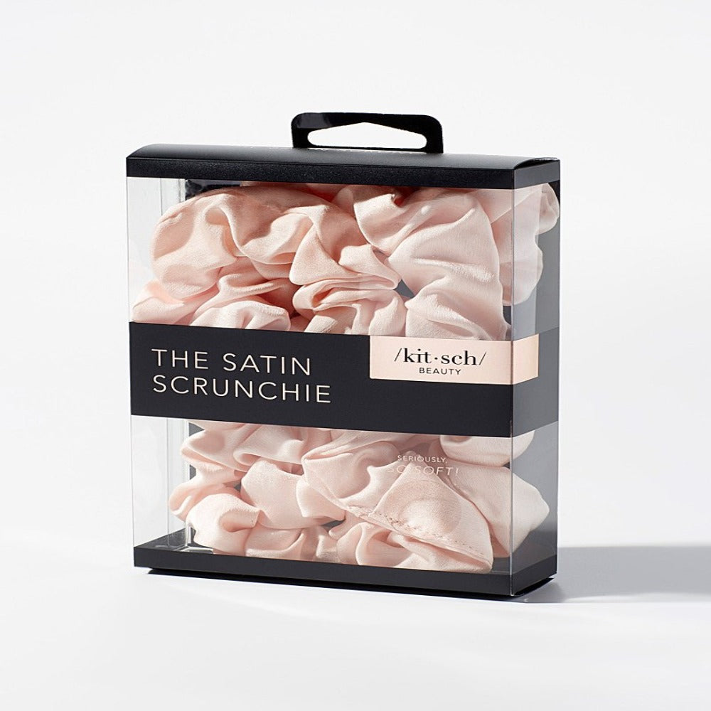 Kitsch - Satin Sleep Scrunchies - Blush